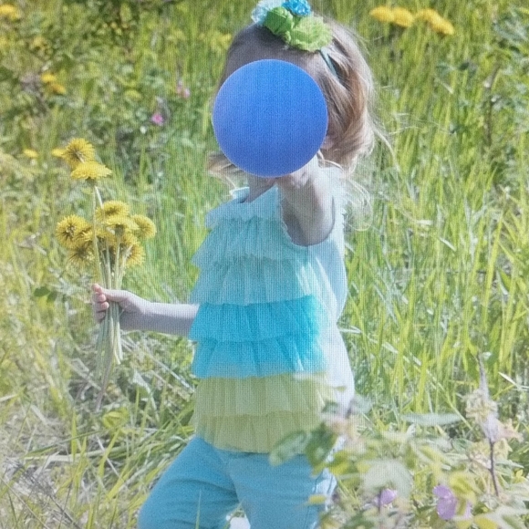 Girls 3t aqua set jeans and tank - Picture 6 of 6